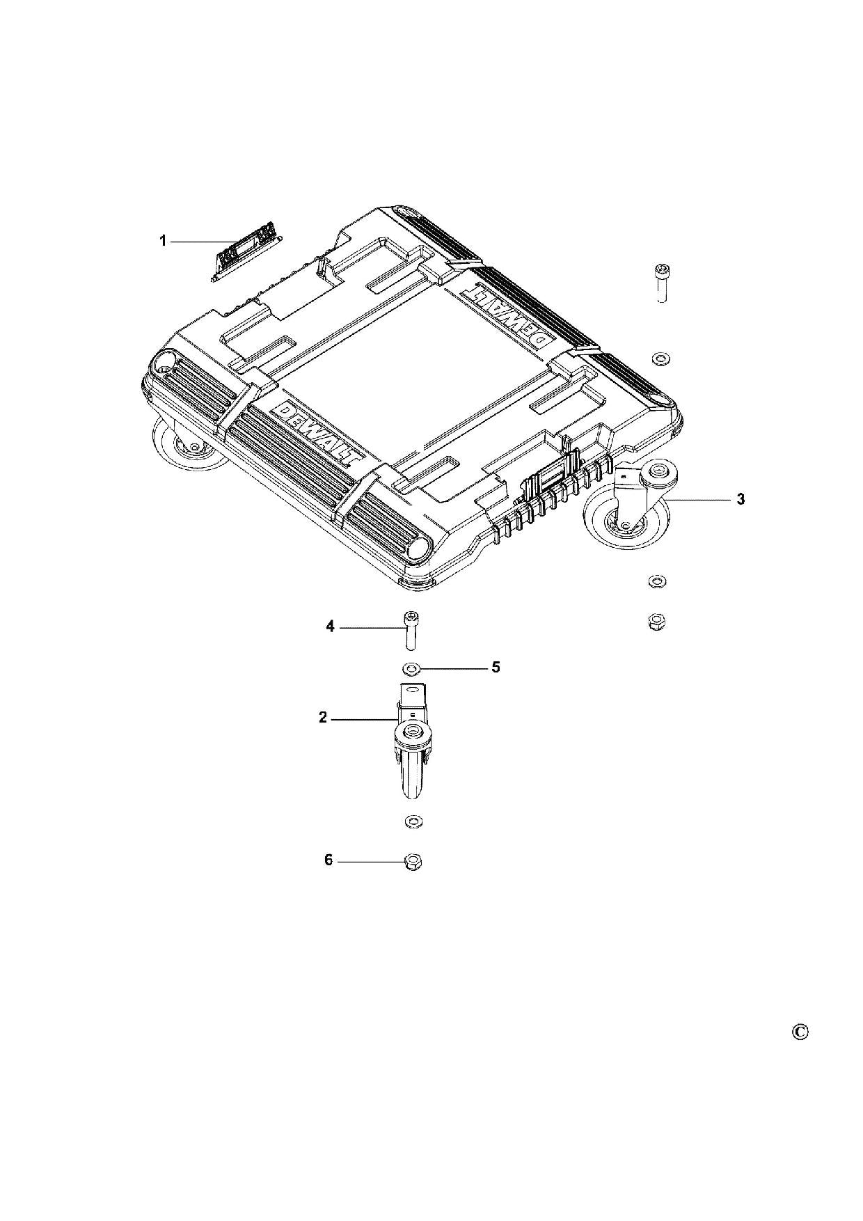 Base con ruote Dewalt TStak Cart - DWST1-71229 - Image 2