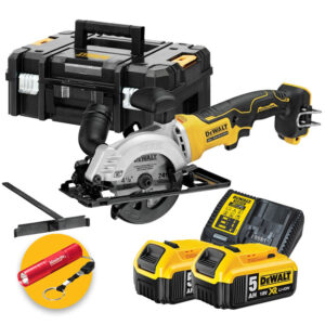 Dewalt DCS571P2-QW - Sega circolare compatta 115mm XR 18V 2x5.0Ah