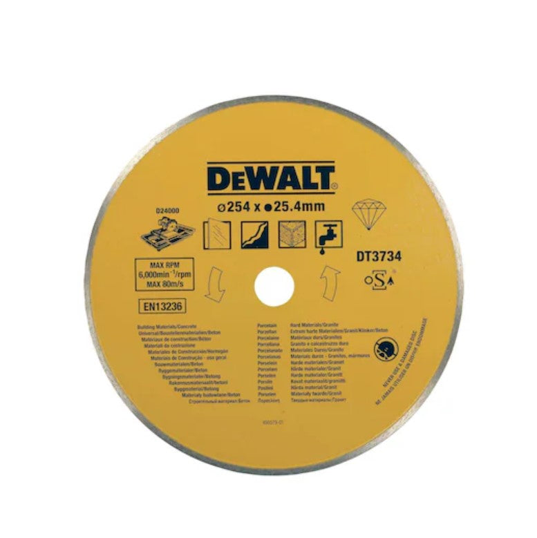 Dewalt DT3734-XJ Disco per Porcellana,  Pietra , piastrelle e ceramica, 254x25,4mm