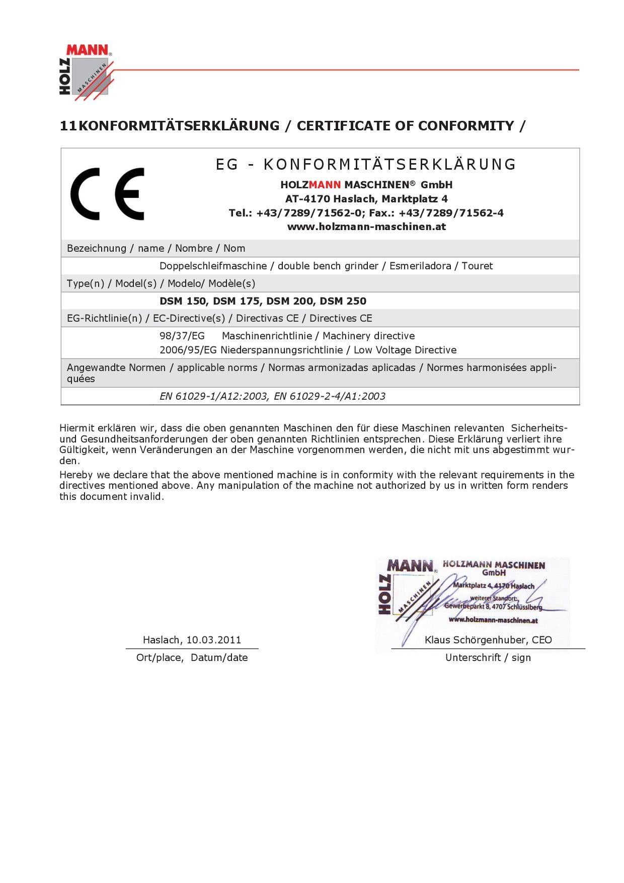 HOLZMANN dsm175 230v Smerigliatrice da banco doppia mola per metalli a induzione 520W - Image 4