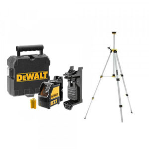 Dewalt DW088KTRI-XJ - Livella laser linea verticale e orizzontale - Raggio rosso + treppiede in alluminio