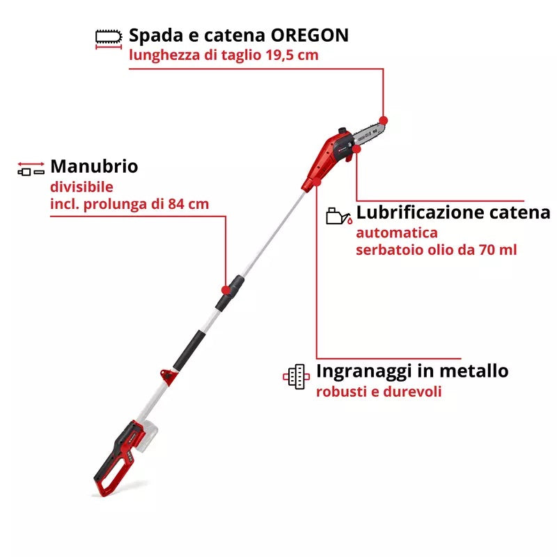 Einhell GC-LC 18/20 Li T-Solo - Svettatoio a batteria 18V solo corpo, lama 20cm - Image 2