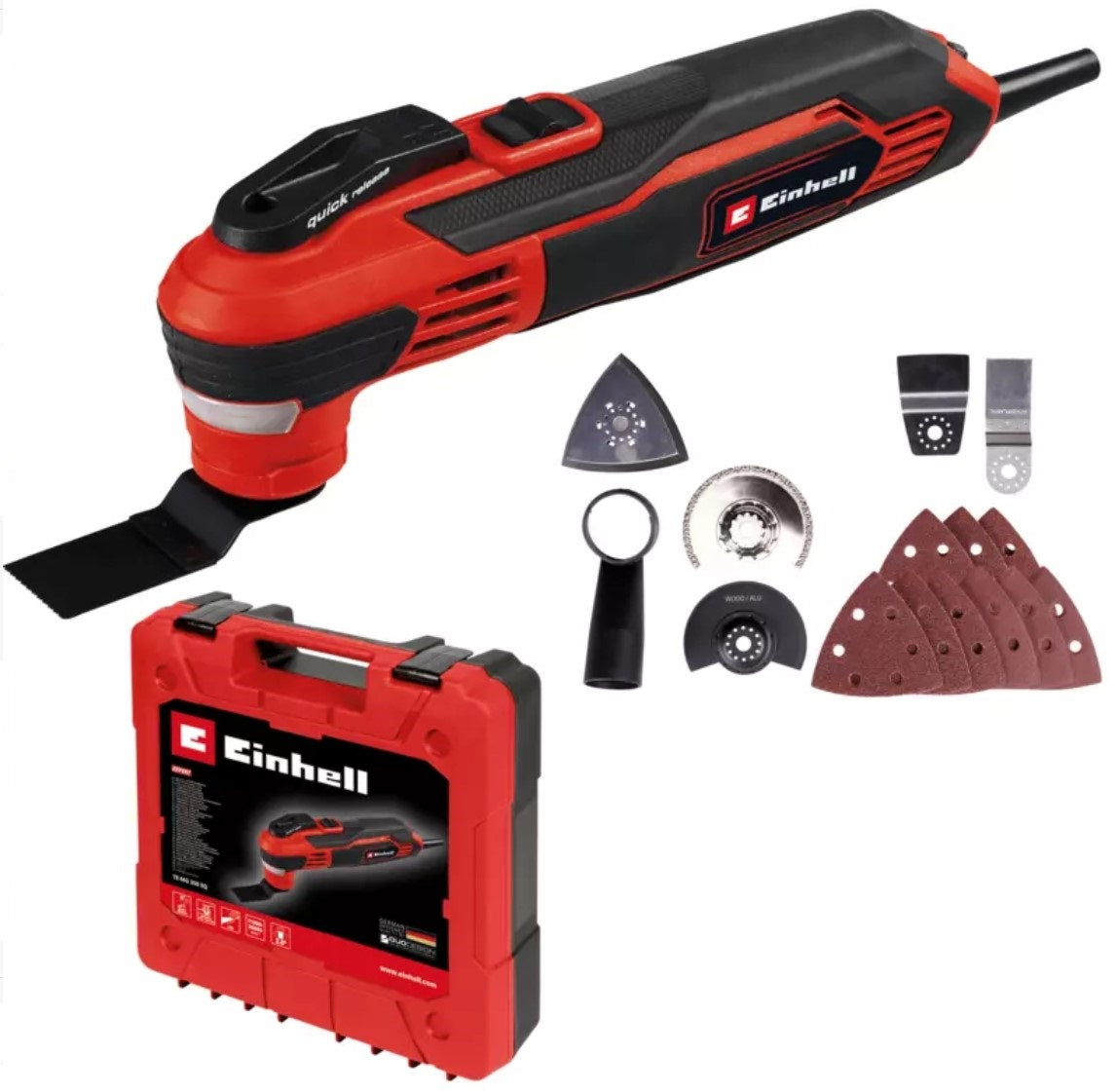 Einhell TE-MG 350 EQ Utensile multifunzione oscillante con accessori, 220v , 350w