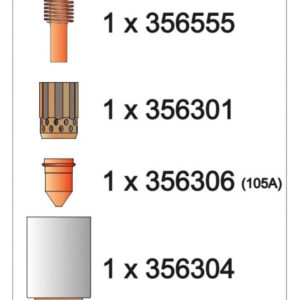 Elettro cf 540118.B Starting kit per torcia ECF-121 (105A)