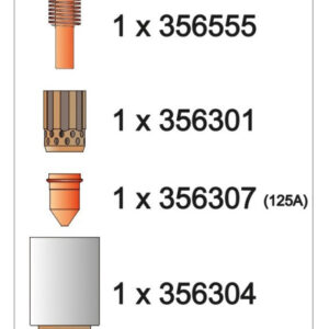 Elettro cf 540120.B Starting kit per torcia ECF-121 (125A)