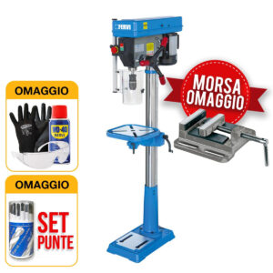 Fervi 0752 - Trapano a colonna con trasmissione a cinghia