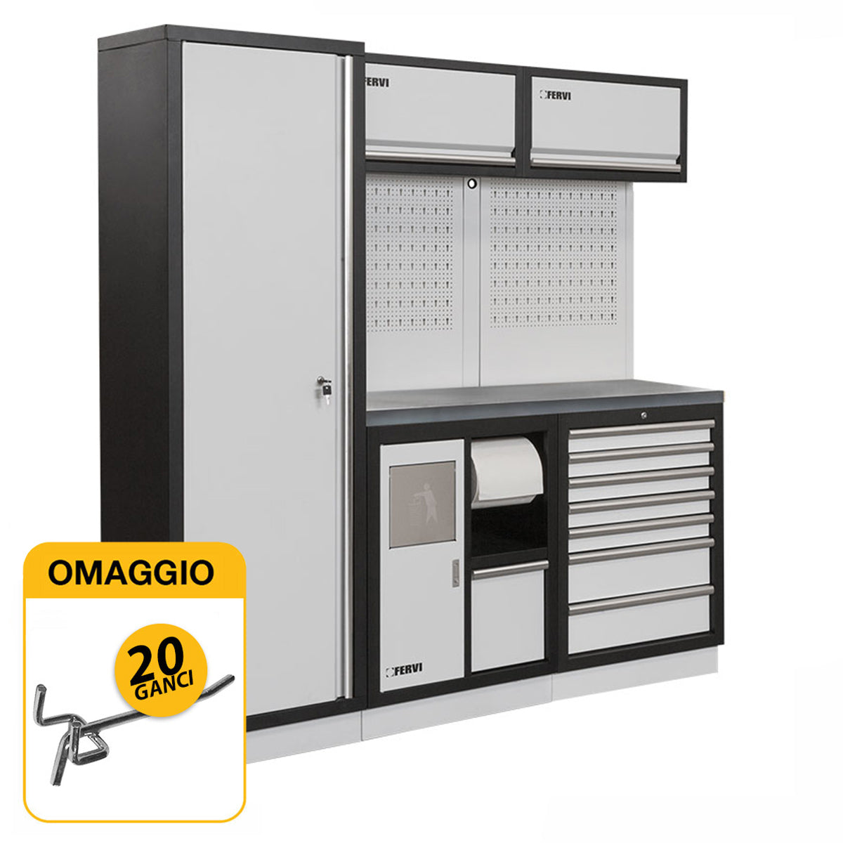 Fervi A008I - Arredamento modulare per officina con OMAGGIO