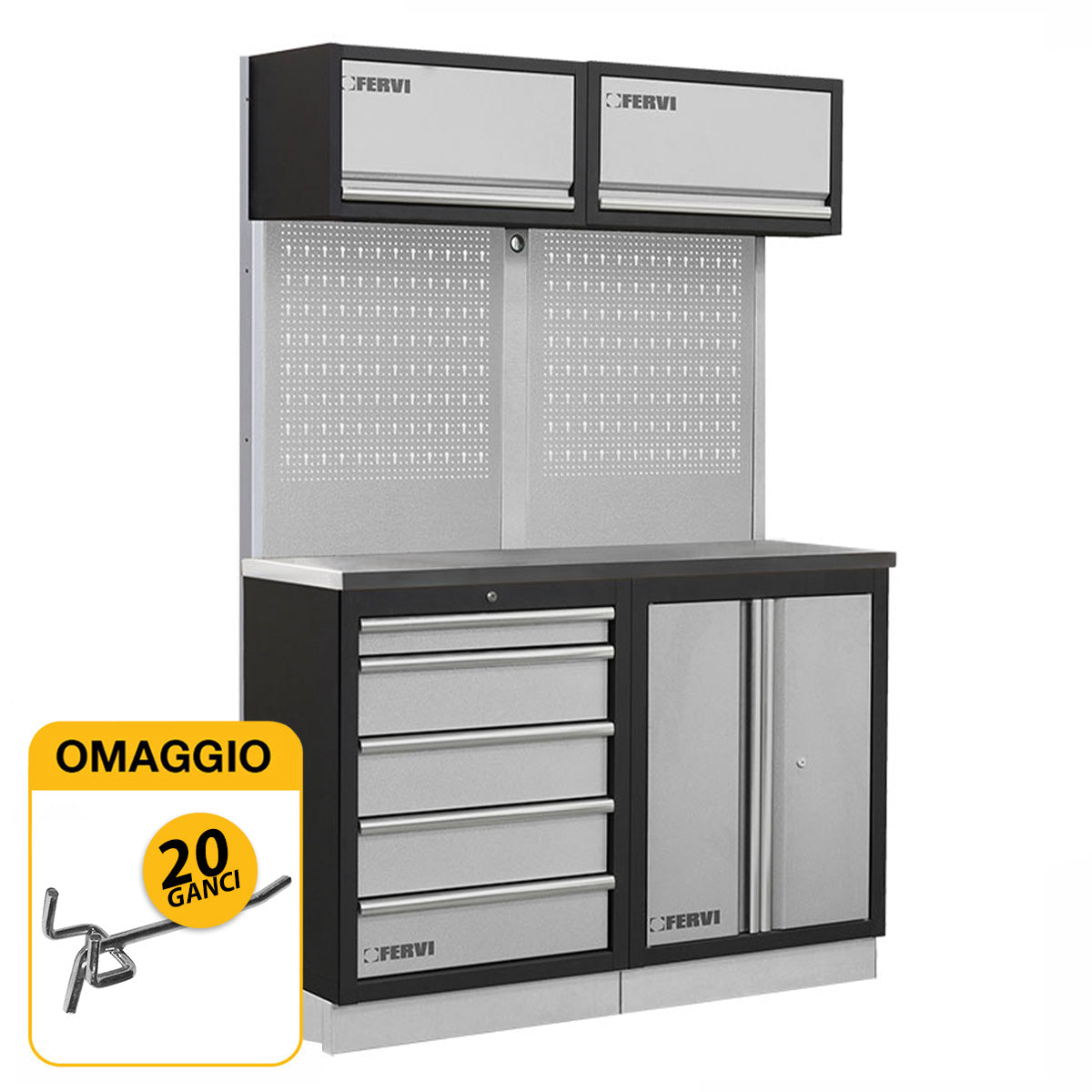 Fervi A008M - Arredamento modulare per officina con OMAGGIO