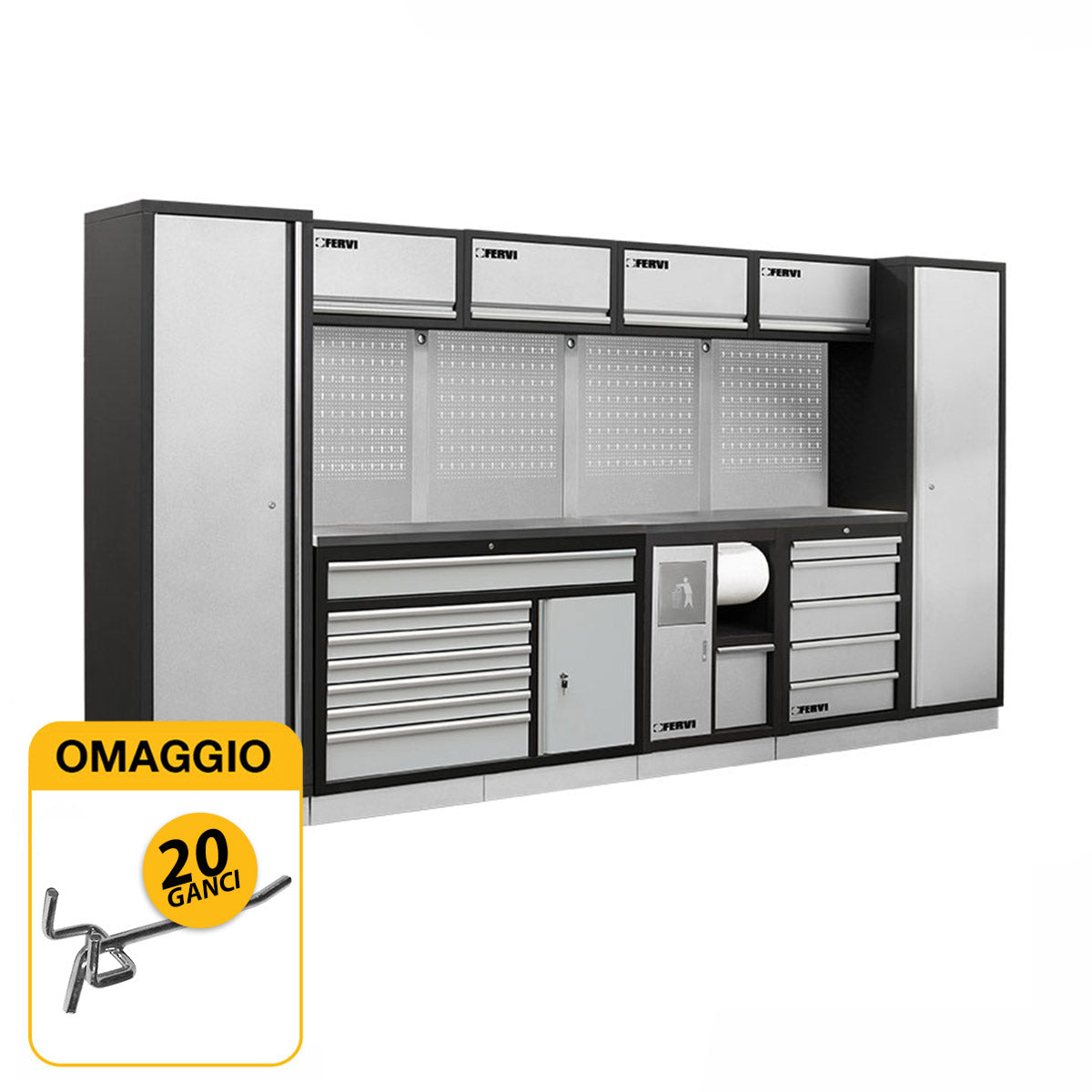 Fervi A008V - Arredamento modulare per officina con OMAGGIO