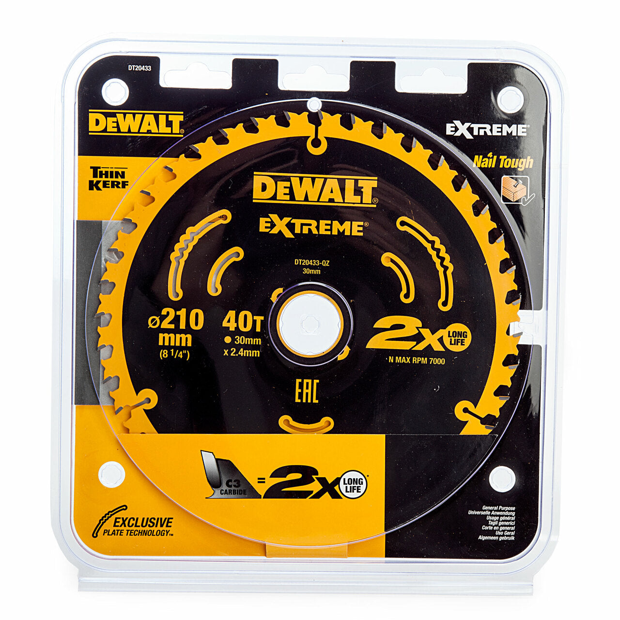 Dewalt DT20433-QZ - Disco per banco sega e troncatrice legno D.210MM, 40 denti