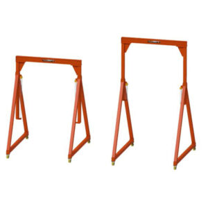 Alfatech A GPRP 1 5X5 - Gru gruetta a portale ad altezza regolabile con paranchi manuali a catena - Portata da Kg 1000 - 5 x 5 metri