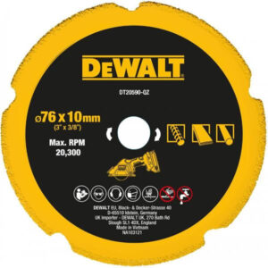 Dewalt DT20590-QZ - Disco diamantato da 76 mm per mini smerigliatrice a batteria DCS438