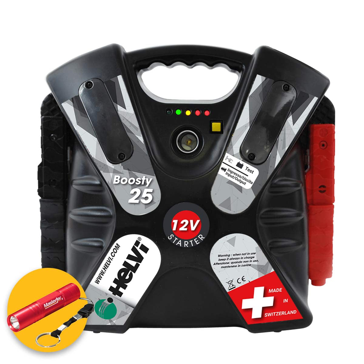 Helvi Boosty 25 - Avviatore booster portatile con batteria per motoscafi, furgoni, camion