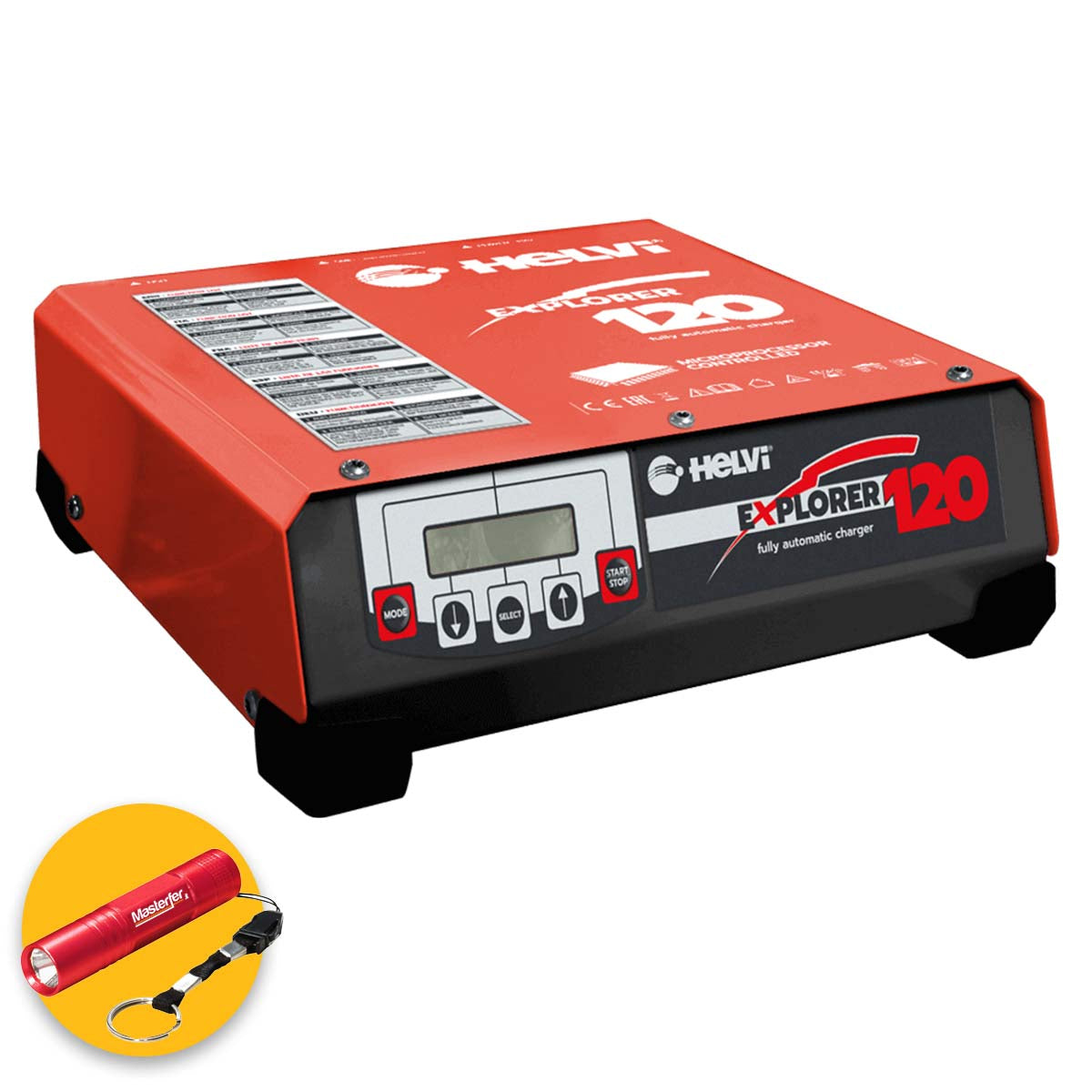 Helvi Explorer 120 - Carica batterie multi processo professionale