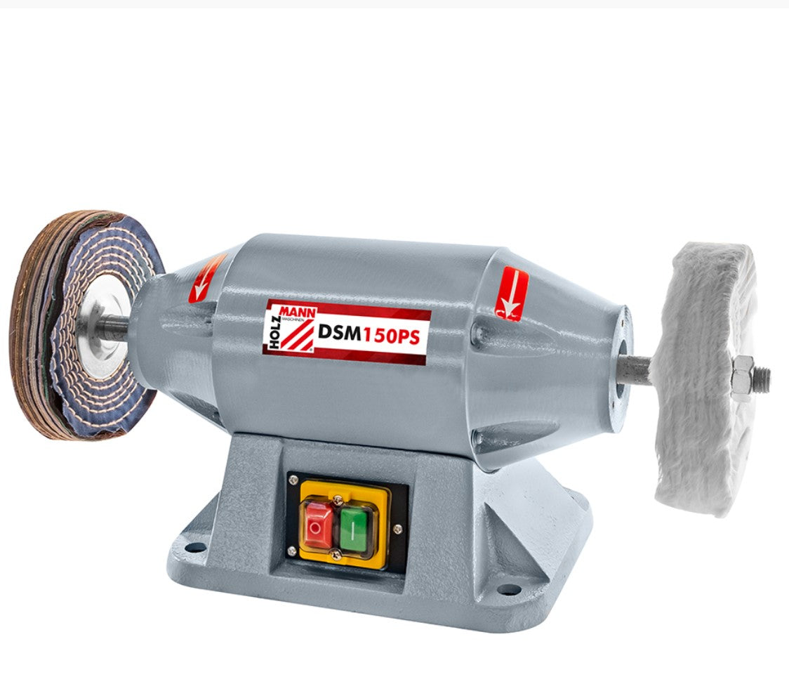 Holzmann DSM150PS_230V Mola lucidatrice dischi 1 flanella,1 Lino Motore a induzione 520W