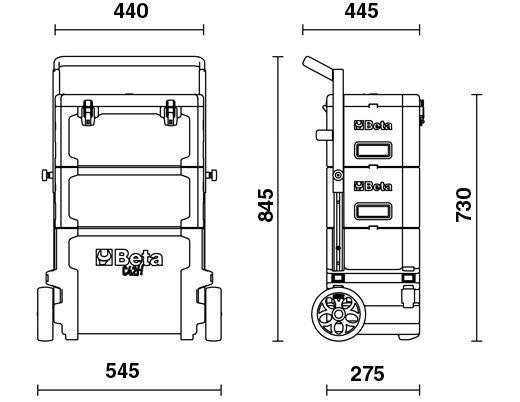 Beta C42H - Trolley?portautensili?a?3?moduli?sovrapponibili - Image 2