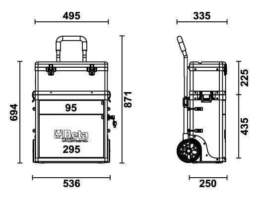 Beta C41S - Trolley portautensili a 2 moduli sovrapponibili - Image 2
