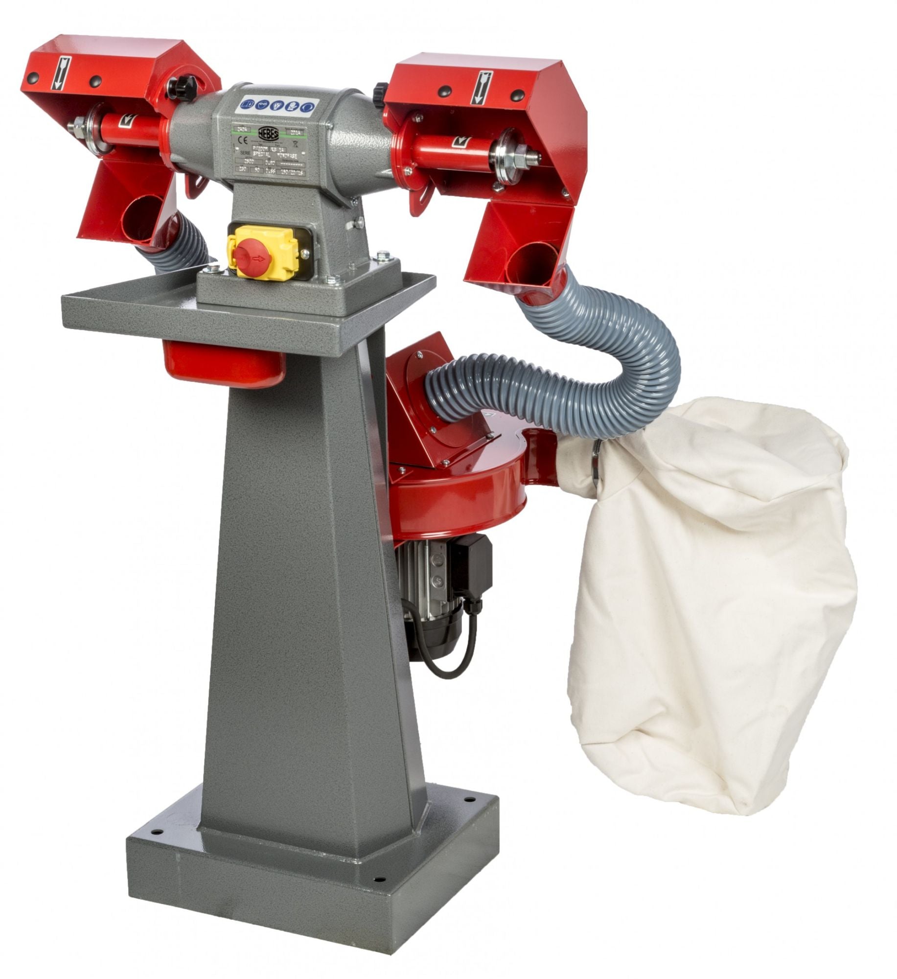 Pulitrice con aspiratore Nebes PEA-1 serie industriale in alluminio - 0,5 HP trifase