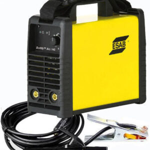 Saldatrice inverter Esab Buddy Arc 145 (145 A) con cavi e pinze pronta all'uso
