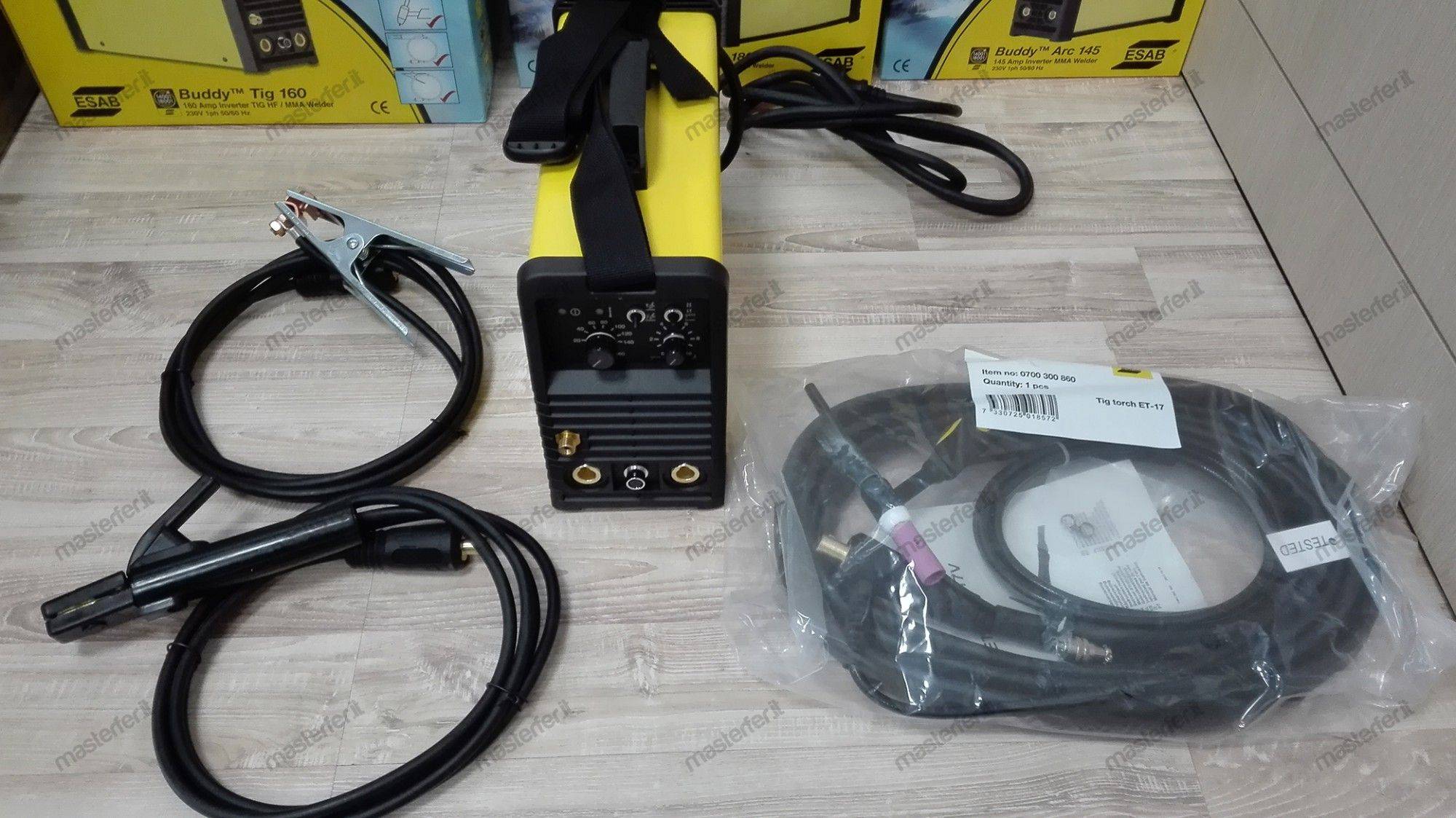 Saldatrice inverter TIG - Esab Buddy Tig 160 (160 A) completa di torcia TIG e pinza portaelettrodo - Image 2