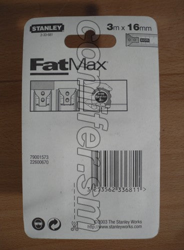 Flessometro 3 metri Stanley Fat Max 33-681 - Image 3