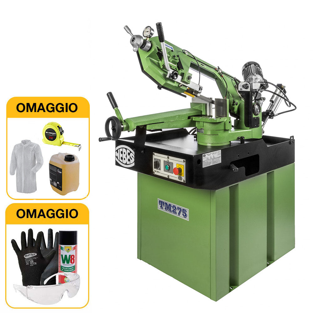 Segatrice a nastro Nebes TM275 CD motore induzione 400V discesa gravita' con OMAGGIO - Image 2