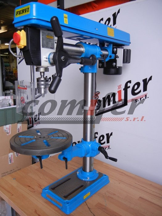 Fervi 0757 - Trapano da banco con trasmissione a cinghia e testa inclinabile 220V - 550W - Image 4