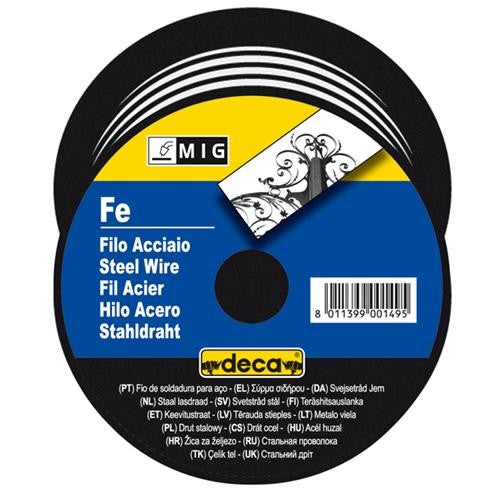 Bobina deca filo acciaio MIG-MAG ?0,6mm (D100mm-0,7kg) 010871