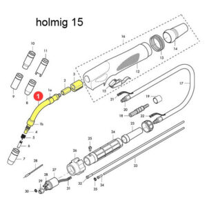 Corpo torcia completo per Holmig 15 (HG015)