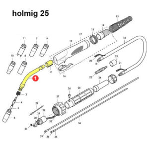 Corpo torcia completo per Holmig 25  (HG025)