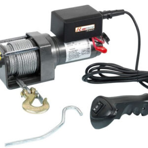 Verricello 12V da fissare Ribimex PE12V/2500 - ideale per fuoristrada - Per sollevamento o traino - con telecomando a filo