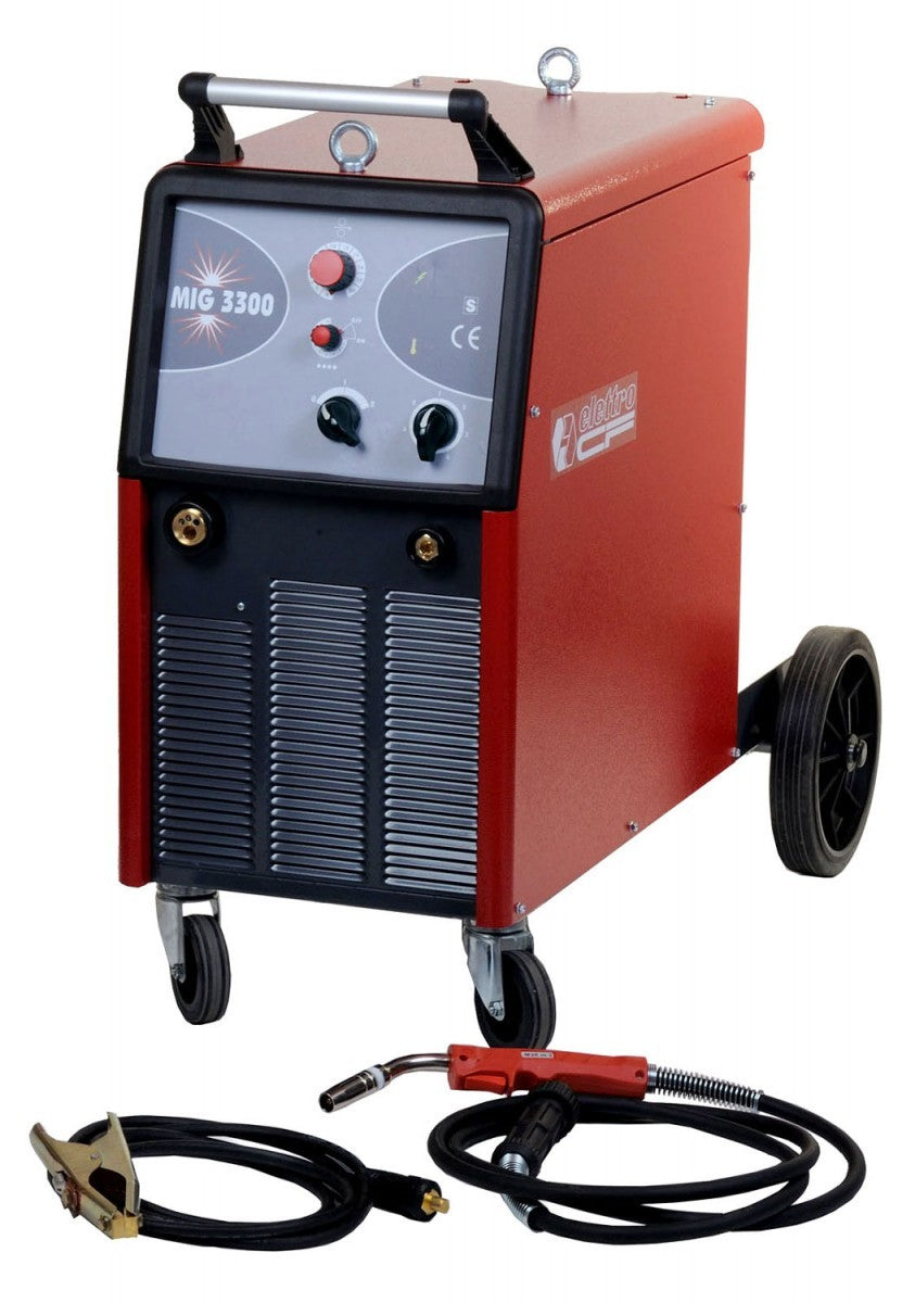 Saldatrice a filo MIG Elettro CF MIG 3300 (300 A) S00259.A7 trifase - completo di traina filo 4 rulli e torcia M25-4m
