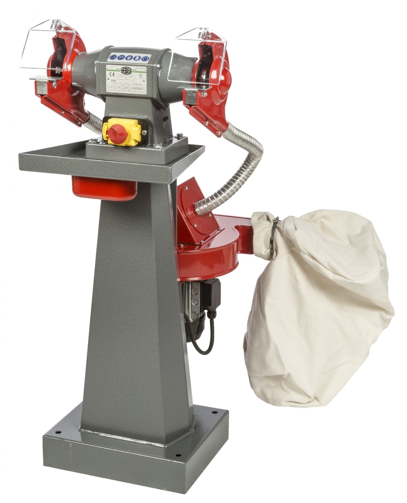 Nebes SEA-9 - 0,5 HP monofase - Smerigliatrice con aspiratore serie industriale in alluminio