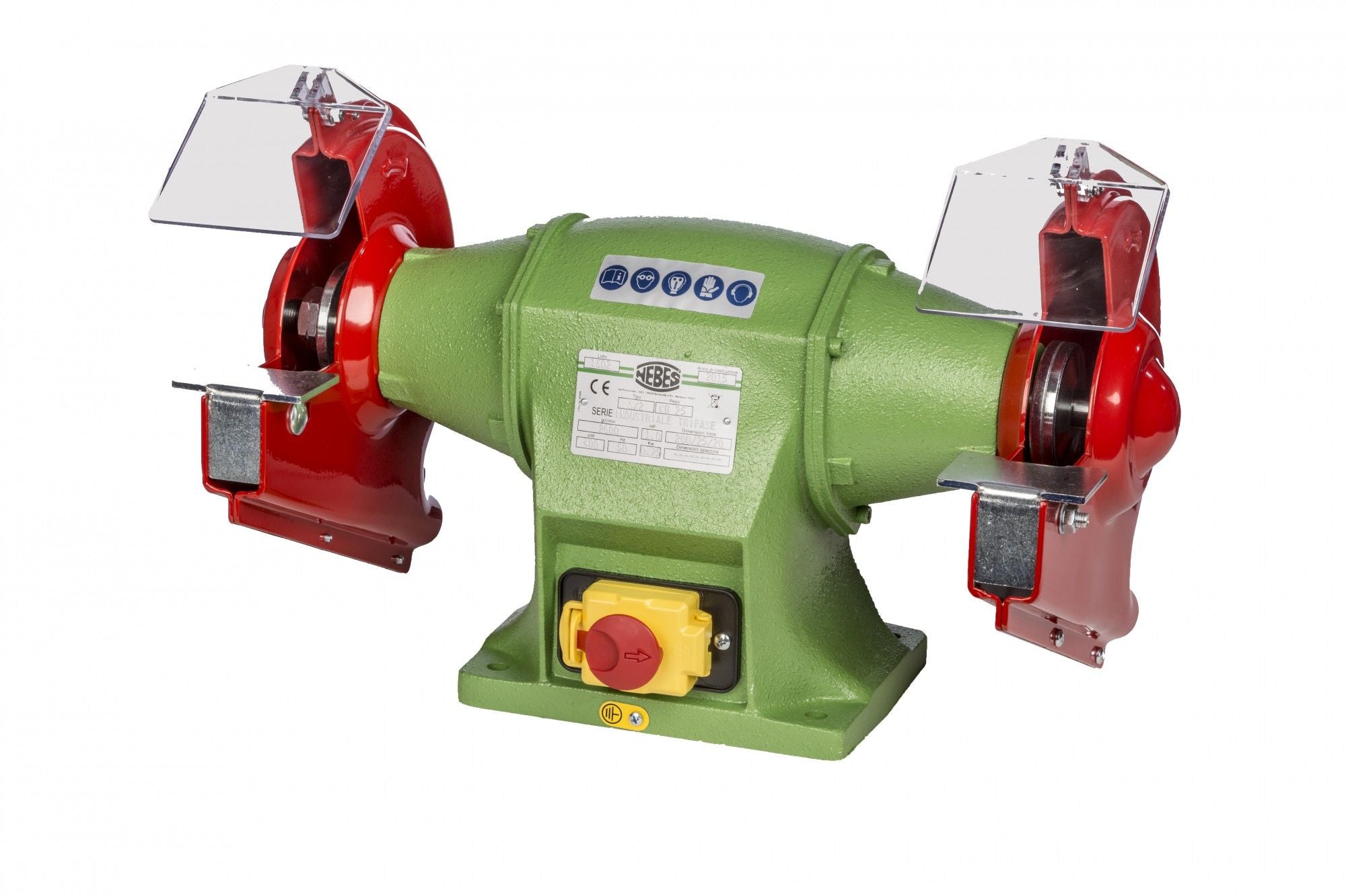 Smerigliatrice Nebes serie industriale in ghisa S-10 - 1,0 HP monofase
