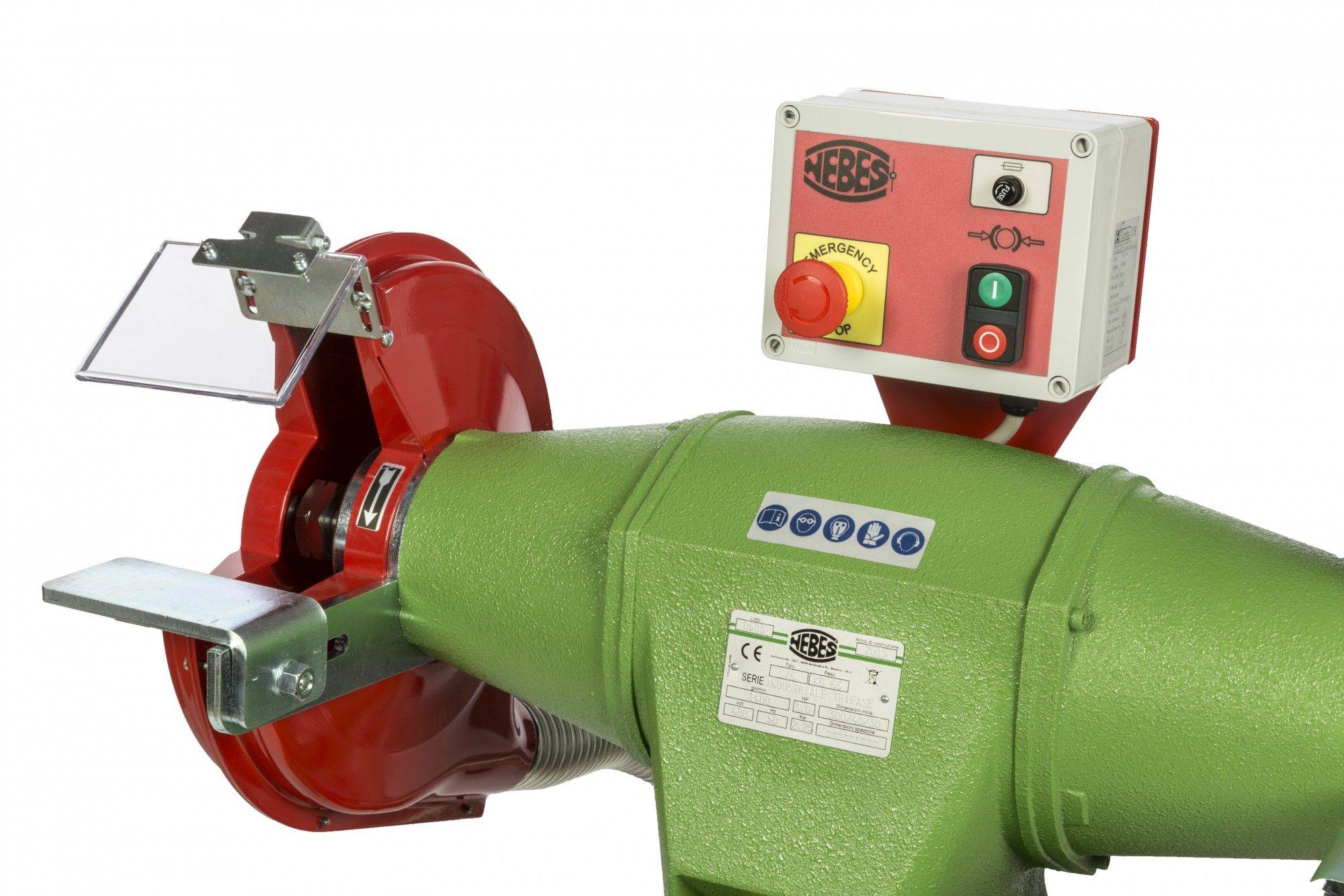 Smerigliatrice con aspiratore Nebes serie industriale in ghisa SA-6 - 3,0 HP trifase - Image 2