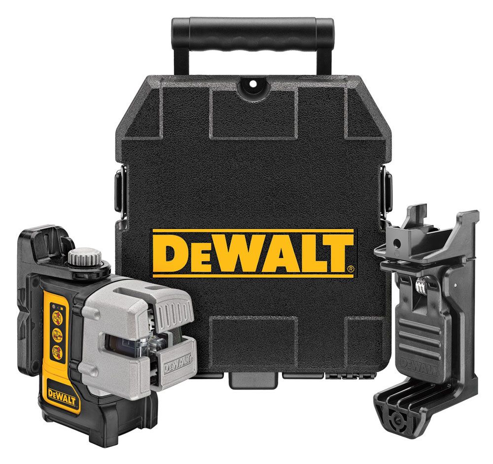 Dewalt DW089K - Tracciatore livella laser con regolazione fine, due linee a croce e una a 90'