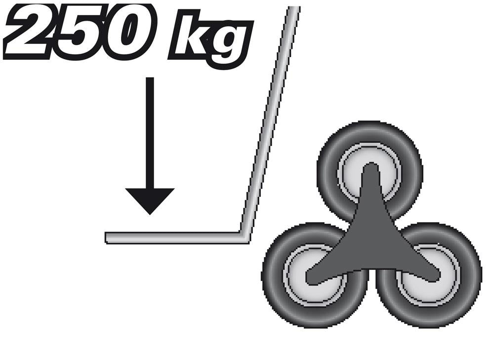 Carrello a 6 ruote piene con pedana pieghevole Ribimex PRCD6R - per salire/scendere le scale - Image 3