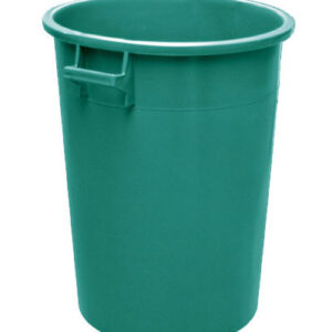 Bidone industriale verde 100l in plastica per rifiuti spazzatura - 52x67