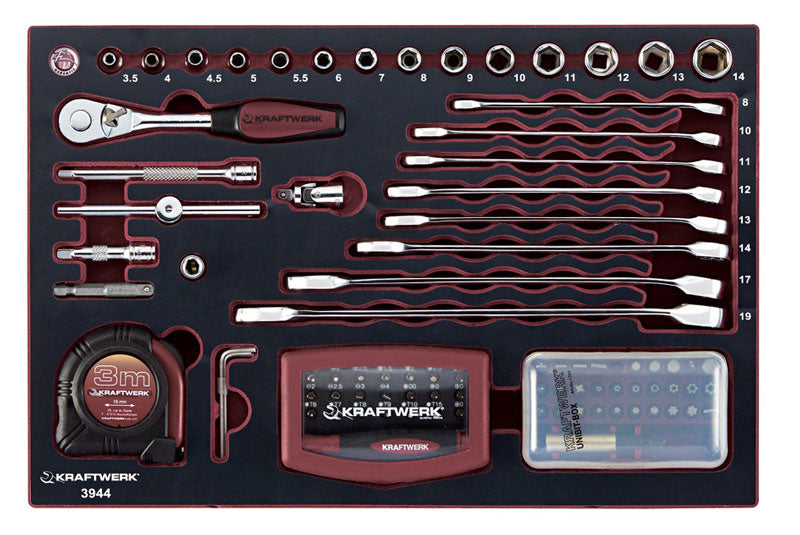 Valigetta cassetta porta attrezzi compatta completa Kraftwerk AluPro 3944 (123 pz) - Image 4