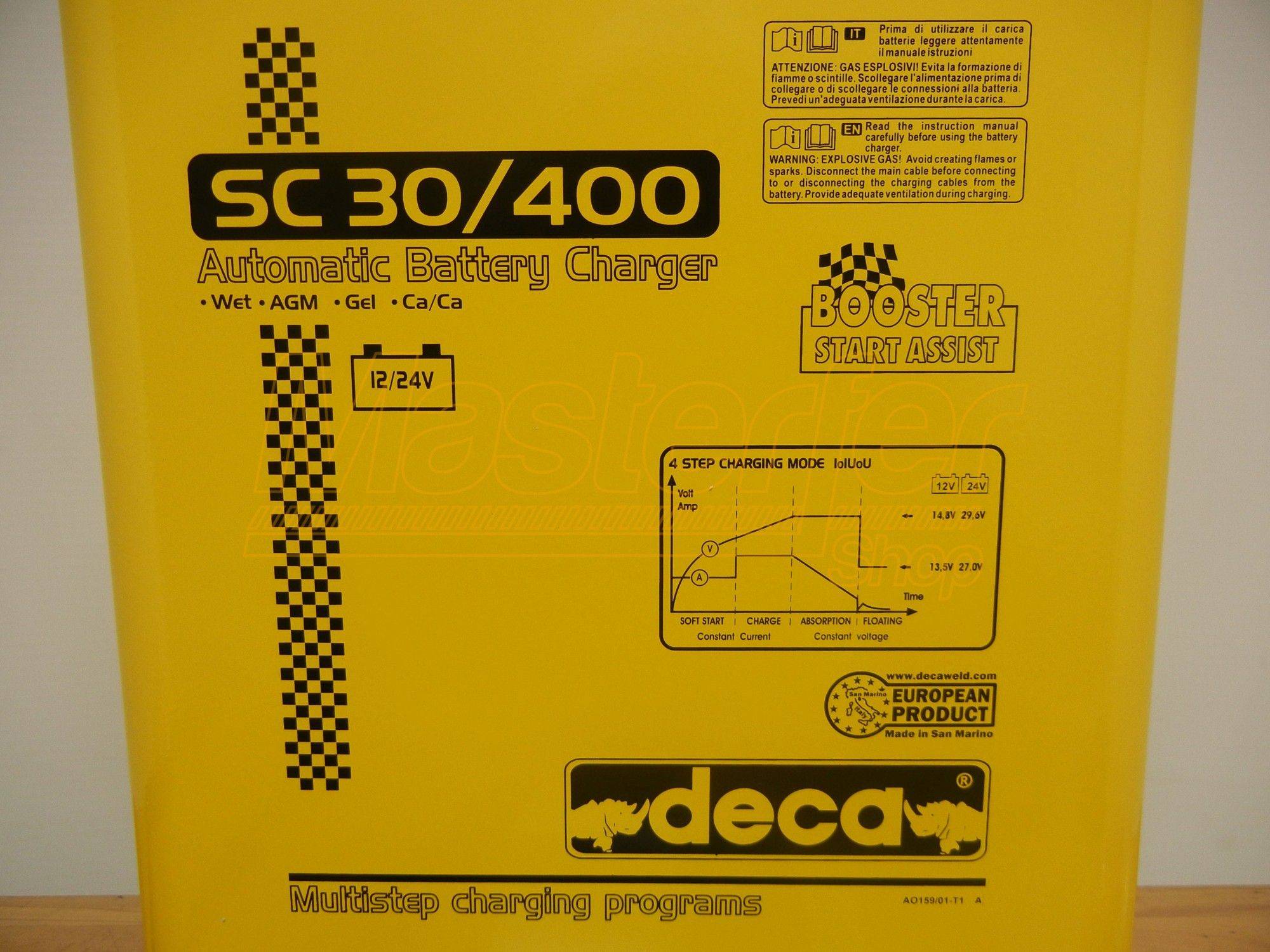 Avviatore caricabatterie mantenitore 12-24V - Deca SC 30/400 (carica 30 A - avviamento 400 A) con Microprocessore - Image 3