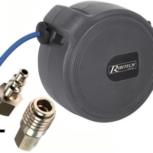 Avvolgitubo aria automatico 20 metri + 2 metri Ribimex PRDATR20 - completo di attacchi rapidi OMAGGIO