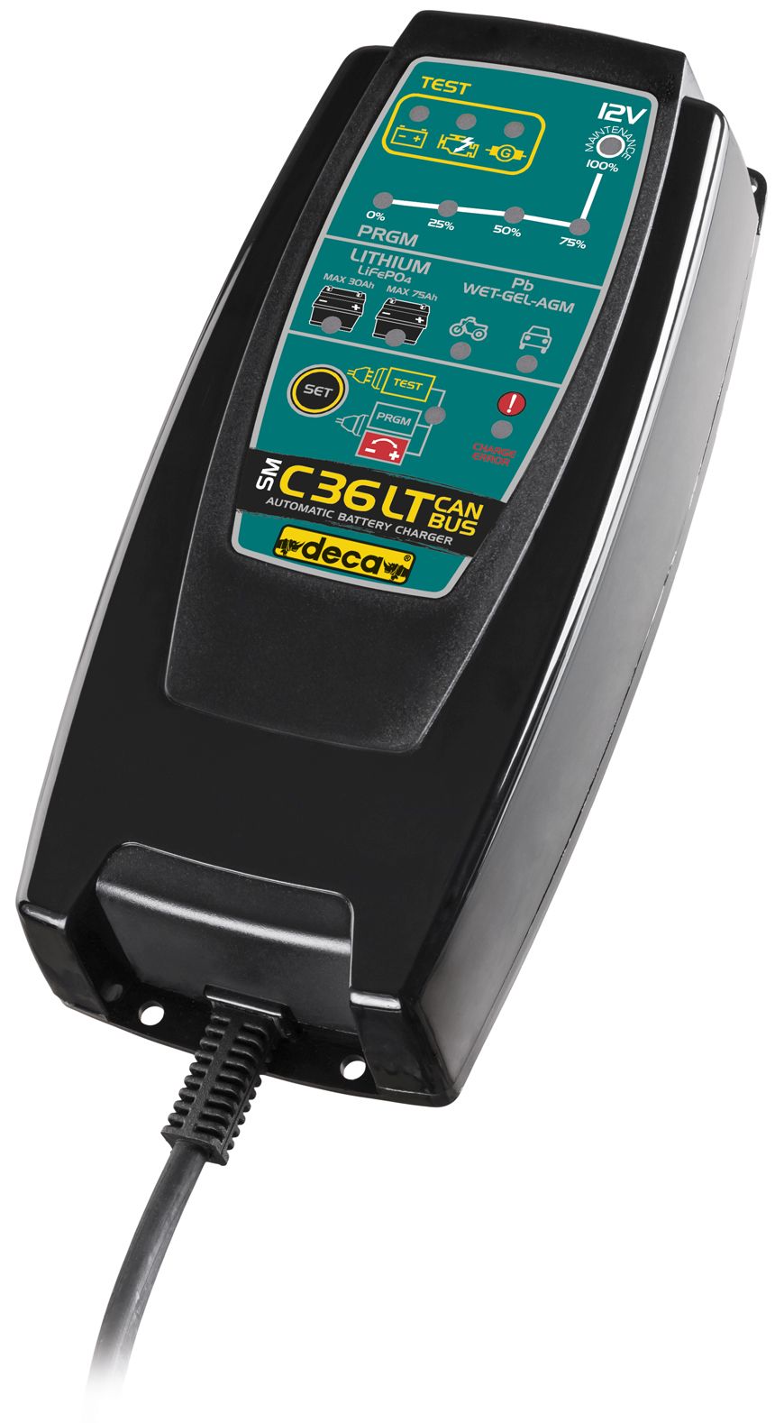 Caricabatterie mantenitore Deca SM C36LT CANbus (carica media 3,6 A)