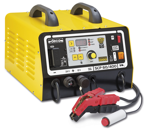 Avviatore caricabatterie mantenitore 12-24V - Deca SCP 60/400 (carica 60 A - avviamento 400 A) con Microprocessore