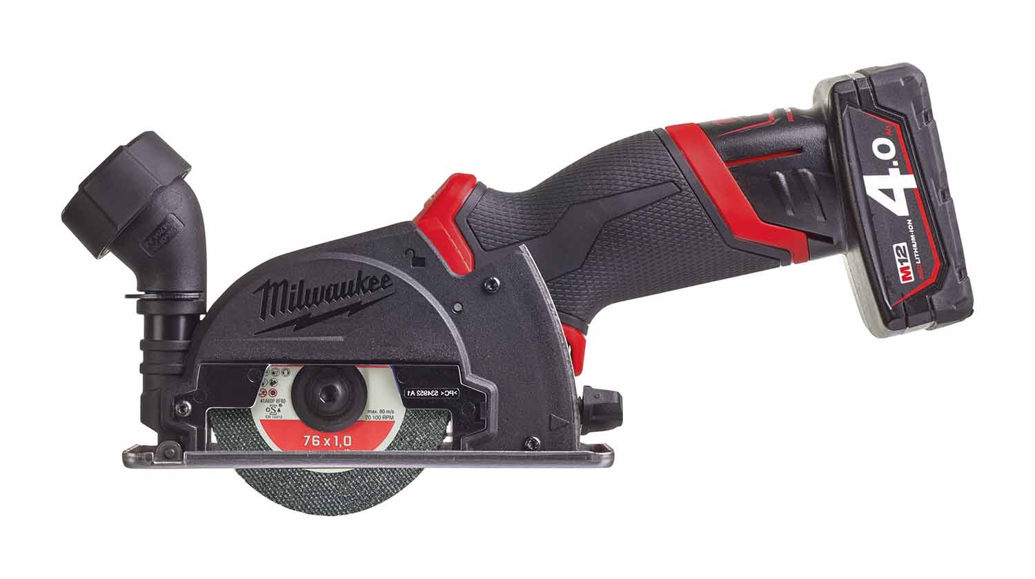 Milwaukee M12 FCOT-422X, mini smerigliatrice a batteria, batterie 1 x 2.0Ah e 1 x 4.0Ah 12V, con dischi da taglio - Image 4