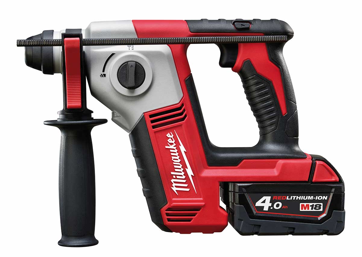 Kit Milwaukee 18V M18 BPP3A, trapano avvitatore + tassellatore sds-plus + smerigliatrice, 2 batterie da 4.0Ah e 1 da 5.0Ah, con valigetta e borsone - Image 4