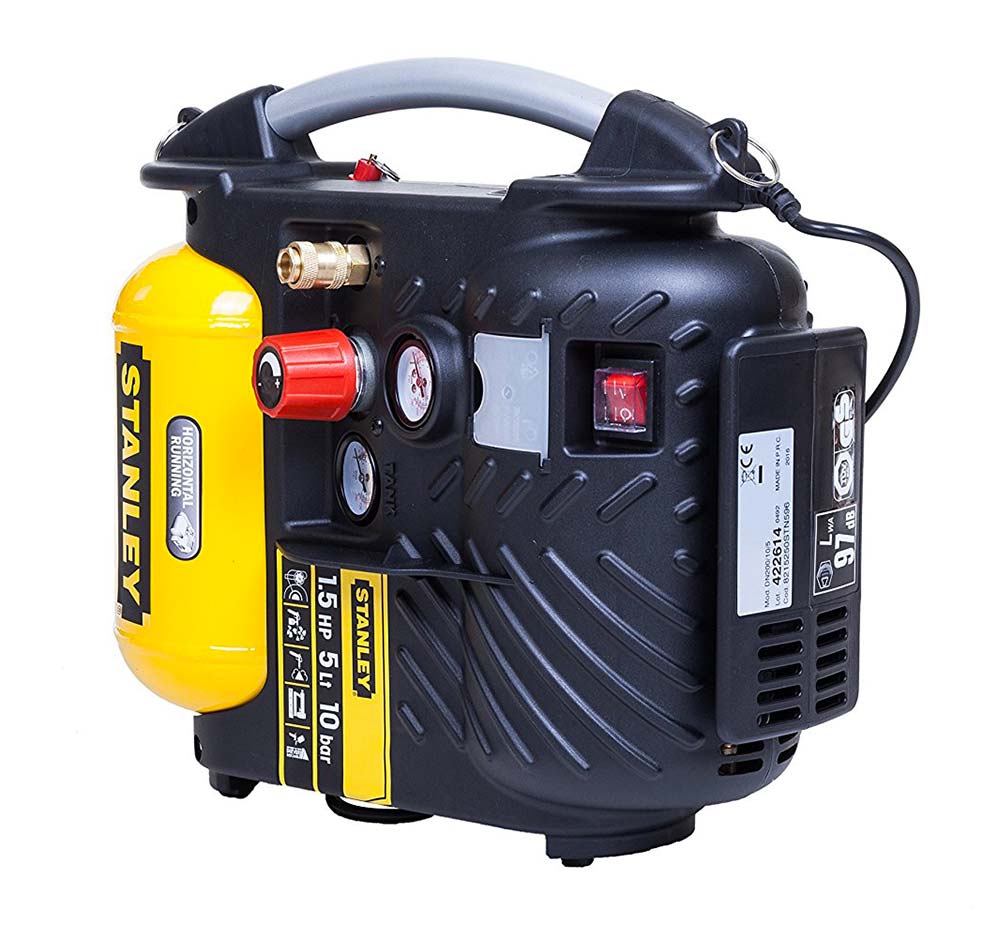 Compressore portatile oilless Stanley DN 200/10/5, 5 litri portatile con tracolla - Image 2