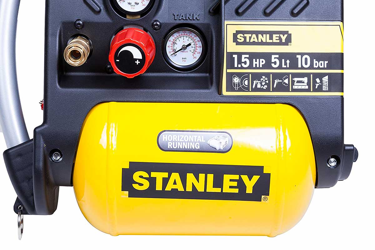 Compressore portatile oilless Stanley DN 200/10/5, 5 litri portatile con tracolla - Image 4