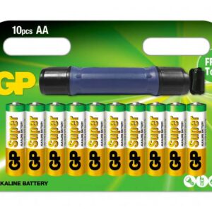 Kit 10 pile stilo AA con torcia GP Super