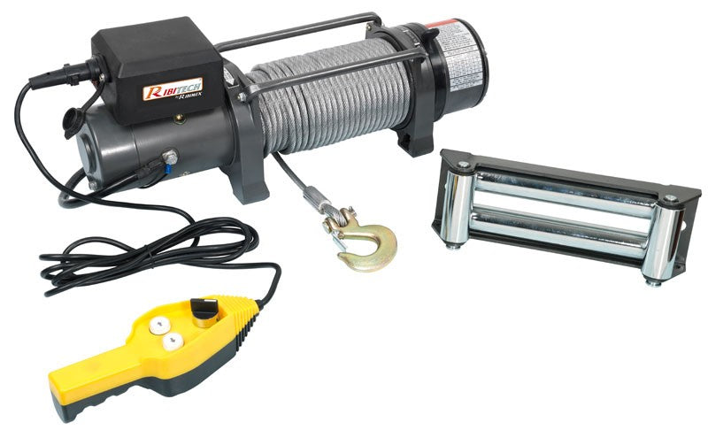 Verricello 12V da fissare Ribimex PE12V/9000 - ideale per fuoristrada e caravan