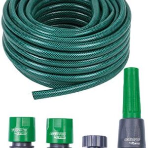 Kit tubo per acqua 15m - ? 15mm con lancia regolabile e raccordi